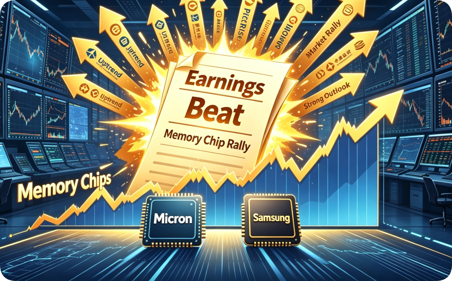 Earnings Beat Sparks Memory Chip Rally: SanDisk & Micron Lead, Banks Raise Targets